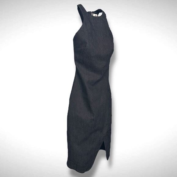 Elizabeth And James Sz 0 Asymmetrical Pencil Short Dress Blue Racerback Cocktail - Picture 3 of 10